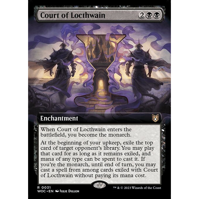 WOC_031 Court of Locthwain Extended Art EA BL MTG Magic: The Gathering: Wilds of Eldraine: Commander Rare
