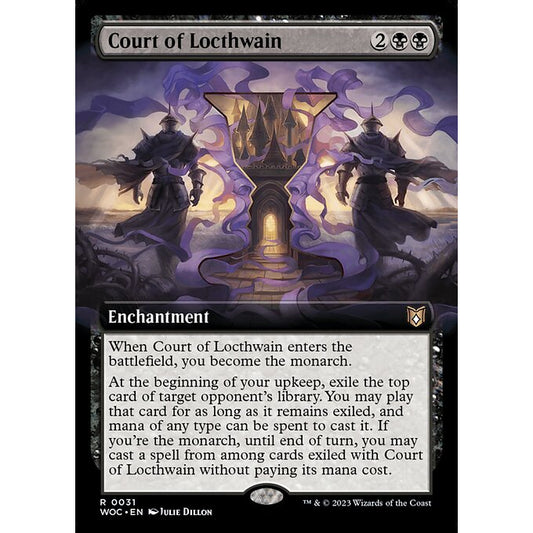 WOC_031 Court of Locthwain Extended Art EA BL MTG Magic: The Gathering: Wilds of Eldraine: Commander Rare