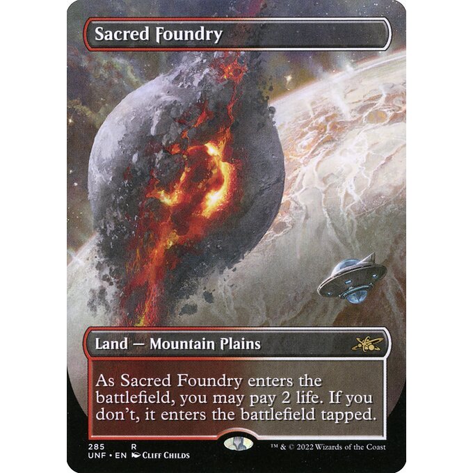 UNF_285 SACRED FOUNDRY MTG Magic: The Gathering: Unfinity Shock Land Shockland Rare