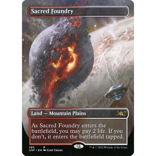 UNF_285 SACRED FOUNDRY MTG Magic: The Gathering: Unfinity Shock Land Shockland Rare