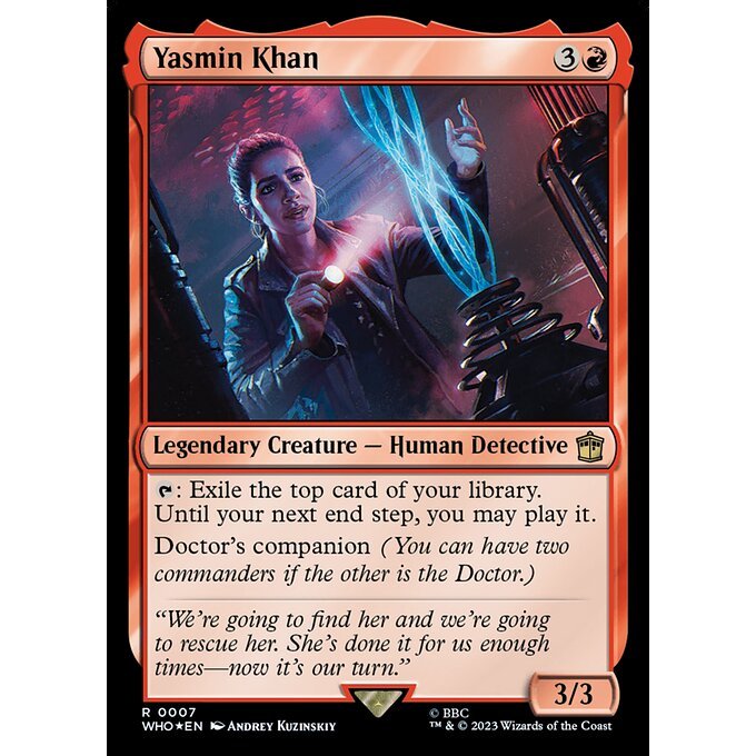 WHO_007 Yasmin Khan MTG Magic: The Gathering: Doctor Who Commanders Rare