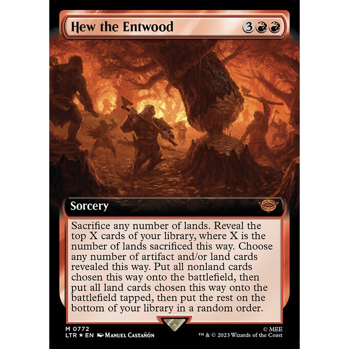 LTR_772 Hew the Entwood EA Surge Foil MTG Magic: The Gathering: Lord of the Rings Mythical