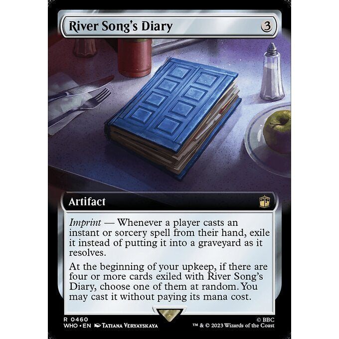 WHO_460 River Song's Diary Extended Art EA BL MTG Magic: The Gathering: Doctor Who Rare