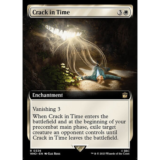 WHO_336 Crack in Time Extended Art EA BL MTG Magic: The Gathering: Doctor Who Rare