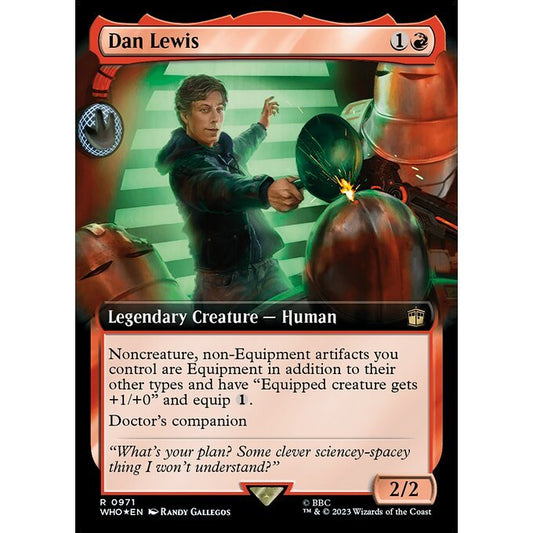 WHO_971 Dan Lewis EA BL Borderless SURGE FOIL MTG Magic: The Gathering: Doctor Who Rare