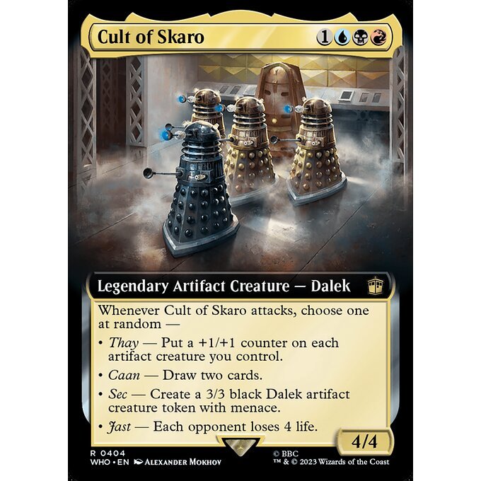 WHO_404 Cult of Skaro Extended Art EA BL MTG Magic: The Gathering: Doctor Who Rare