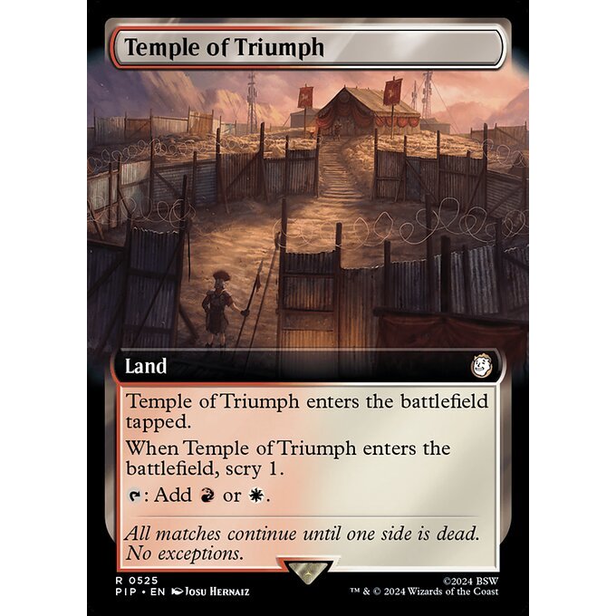 PIP_525 Temple of Triumph *Extended Art EA* MTG Magic: The Gathering: Fallout_Rare