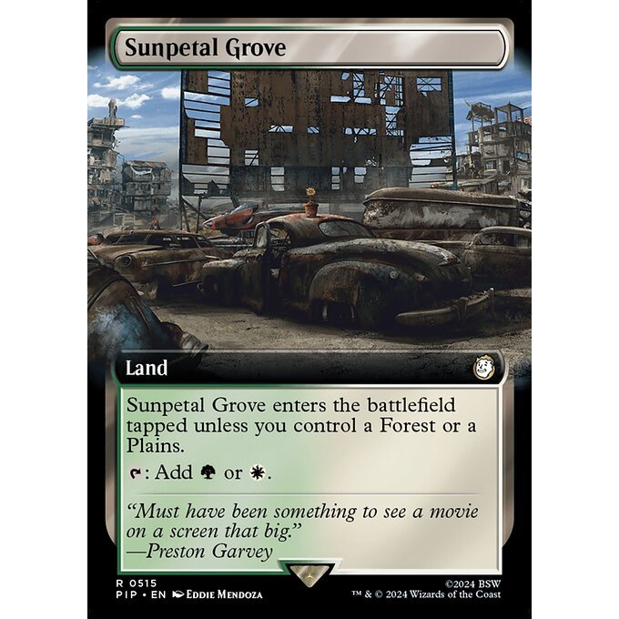 PIP_515 Sunpetal Grove *Extended Art EA* MTG Magic: The Gathering: Fallout_Rare