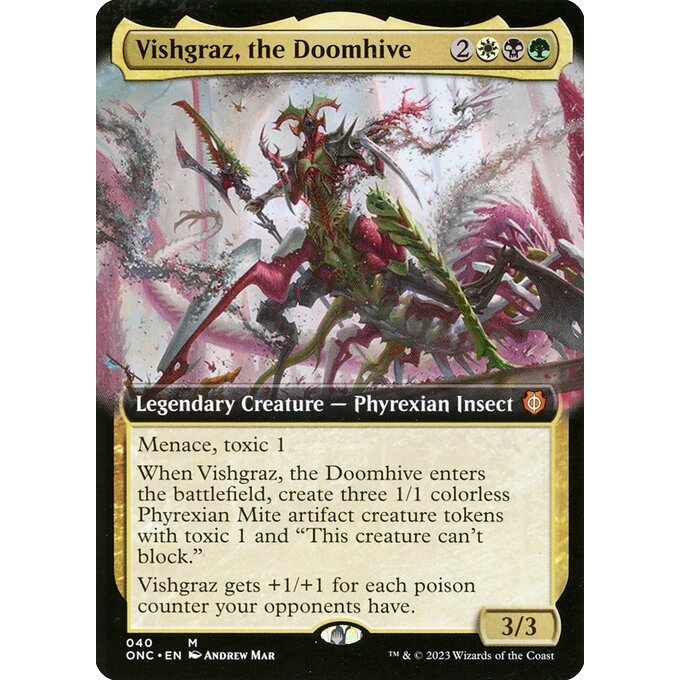 ONC_040 Vishgraz, the Doomhive *EA Extended Art* MTG Magic: The Gathering: Phyrexia All Will Be One: Commander Mythic