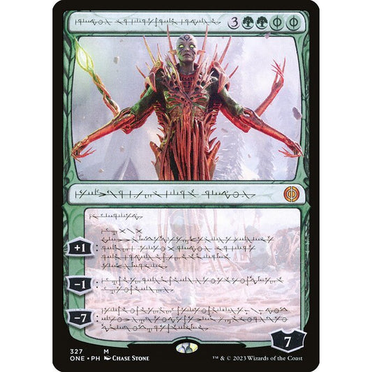 ONE_327 Nissa, Ascended Animist *Phyrexian Language* MTG Magic: The Gathering: Phyrexia All Will Be One: Mythic