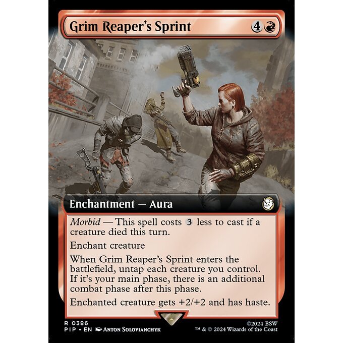 PIP_386 Grim Reaper's Sprint *Extended Art EA* MTG Magic: The Gathering: Fallout_Rare