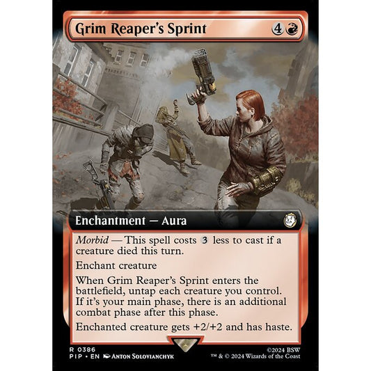 PIP_386 Grim Reaper's Sprint *Extended Art EA* MTG Magic: The Gathering: Fallout_Rare