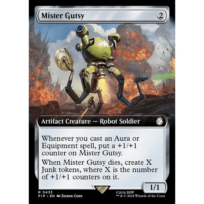PIP_433 Mister Gutsy *Extended Art EA* MTG Magic: The Gathering: Fallout_Rare