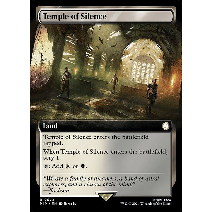 PIP_524 Temple of Silence *Extended Art EA* MTG Magic: The Gathering: Fallout_Rare