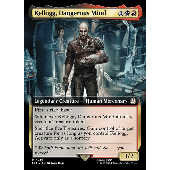 PIP_415 Kellogg, Dangerous Mind *Extended Art EA* MTG Magic: The Gathering: Fallout_Rare