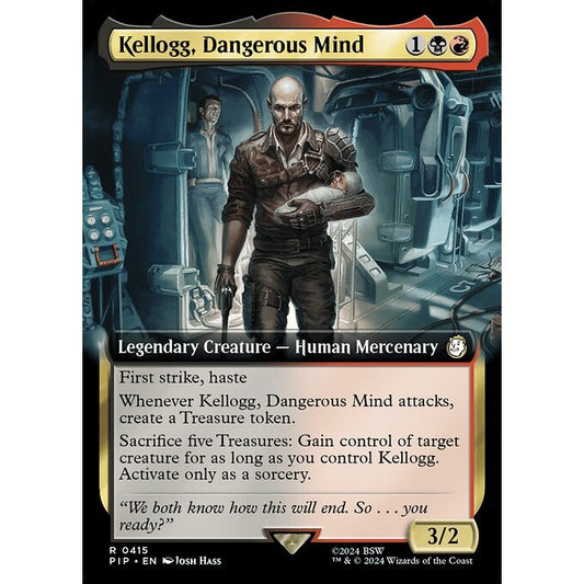 PIP_415 Kellogg, Dangerous Mind *Extended Art EA* MTG Magic: The Gathering: Fallout_Rare
