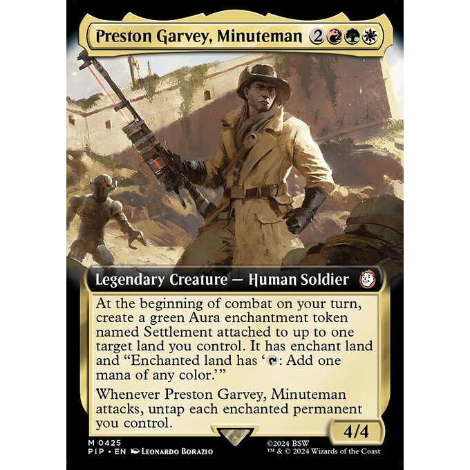 PIP_425 Preston Garvey, Minuteman *Extended Art EA* MTG Magic: The Gathering: Fallout_Mythic