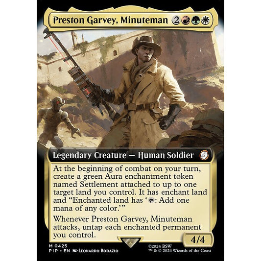 PIP_425 Preston Garvey, Minuteman *Extended Art EA* MTG Magic: The Gathering: Fallout_Mythic