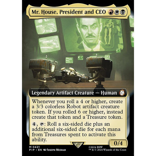 PIP_421 Mr. House, President and CEO *Extended Art EA* MTG Magic: The Gathering: Fallout_Mythic