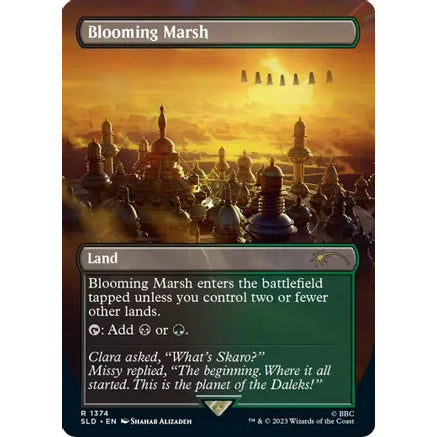 SLD_1374 Blooming Marsh *FOIL Secret Lair* MTG Magic: The Gathering: SLD: The Dalek Lands Rare