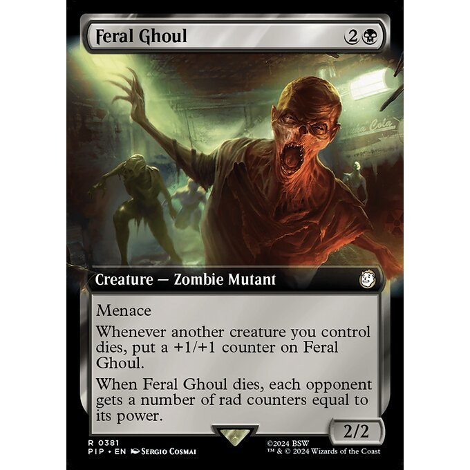 PIP_381 Feral Ghoul *Extended Art EA* MTG Magic: The Gathering: Fallout_Rare