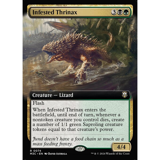 M3C_074 Infested Thrinax *EA* MTG Magic: The Gathering: Modern Horizons 3 Commander_Rare