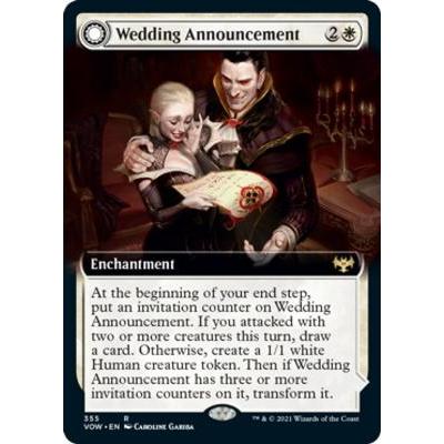 VOW_355 Wedding Announcement // Wedding Festivity *EA Extended Art* MTG Magic:The Gathering: Innistrad: Crimson Vow Rare