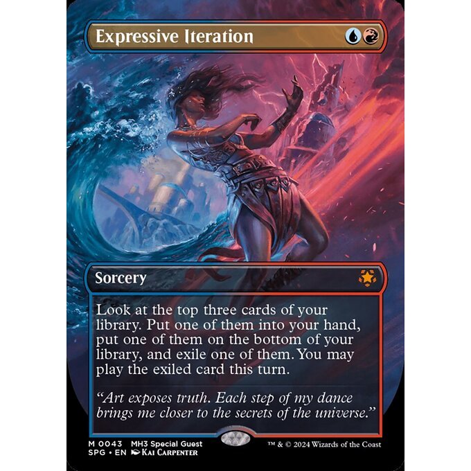 SPG_043 Expressive Iteration *EA Borderless* MTG Magic: The Gathering: MH3 Special Guests_Mythic