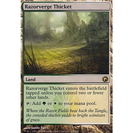 SOM_228 Razorverge Thicket MTG Magic: The Gathering: Scars of Mirrodin Rare