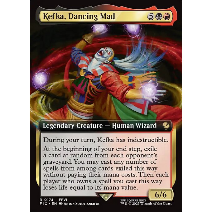 FIC_174 Kefka, Dancing Mad *Final Fantasy Commander Extended Art EA* MTG Magic: The Gathering_Rare
