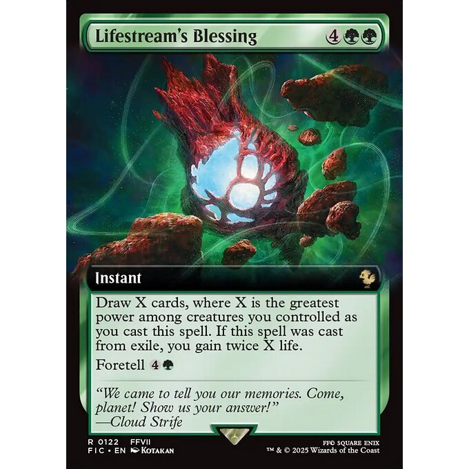 FIC_122 Lifestream's Blessing *Final Fantasy Commander Extended Art EA* MTG Magic: The Gathering_Rare