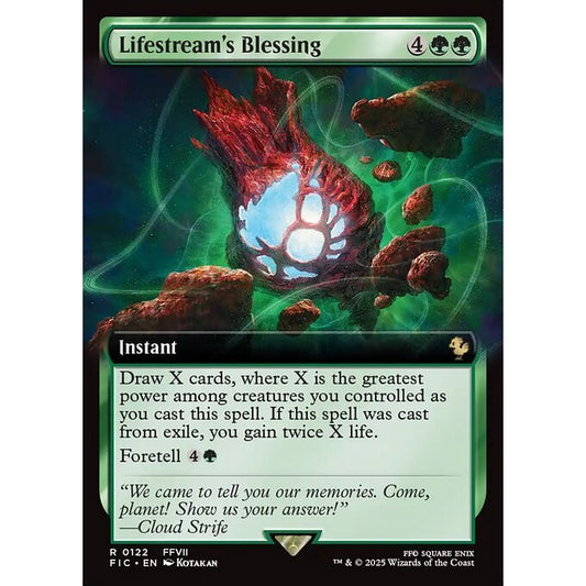 FIC_122 Lifestream's Blessing *Final Fantasy Commander Extended Art EA* MTG Magic: The Gathering_Rare