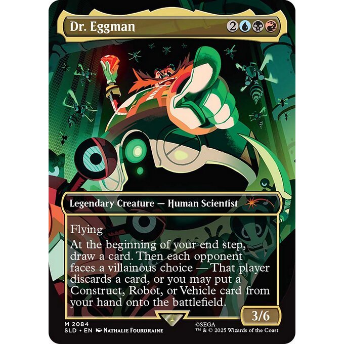 SLD_2084 Dr. Eggman *Secret Lair: Sonic the Hedgehog: Friends & Foes* MTG Magic: The Gathering_Rare