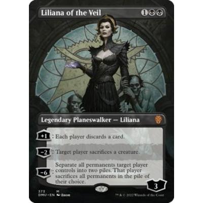 DMU_373 LILIANA OF THE VEIL EA Extended Art MTG Magic: The Gathering: Dominaria United Mythic Planeswalker