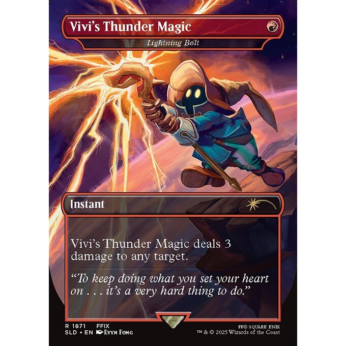SLD_1871 Vivi's Thunder Magic (Lightning Bolt) *Secret Lair: Final Fantasy* MTG Magic: The Gathering_Rare