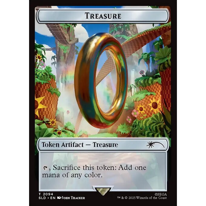 SLD_2094 Treasure (Token) *Secret Lair: Sonic the Hedgehog: Turbo Gear* MTG Magic: The Gathering_Rare