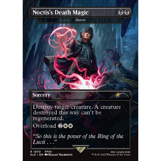 SLD_1870 Noctis's Death Magic (Damn) *Secret Lair: Final Fantasy* MTG Magic: The Gathering_Rare