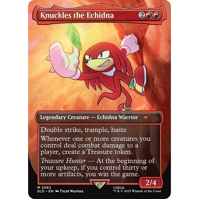 SLD_2082 Knuckles the Echidna *Secret Lair: Sonic the Hedgehog: Friends & Foes* MTG Magic: The Gathering_Rare