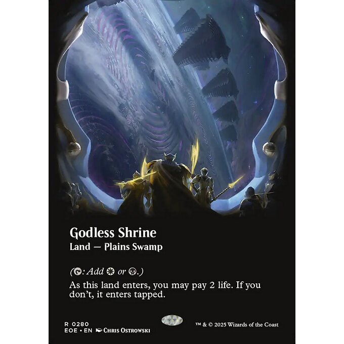 EOE_280 Godless Shrine *Edge of Eternities: Viewport Lands* MTG Magic: The Gathering_Rare