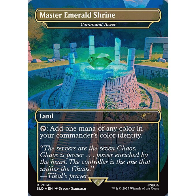SLD_7030 Master Emerald Shrine // Command Tower *Secret Lair: Sonic the Hedgehog* MTG Magic: The Gathering_Rare