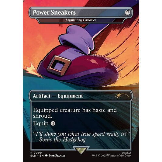 SLD_2099 Power Sneakers // Lightning Greaves *Secret Lair: Sonic the Hedgehog: Turbo Gear* MTG Magic: The Gathering_Rare