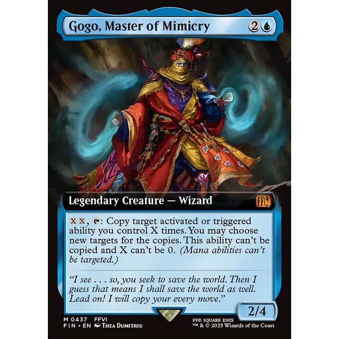 FIN_437 Gogo, Master of Mimicry *Final Fantasy *Extended Art EA** MTG Magic: The Gathering_Mythic