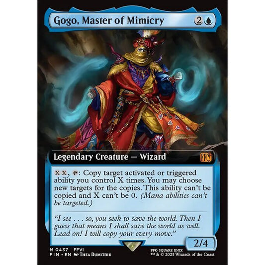 FIN_437 Gogo, Master of Mimicry *Final Fantasy *Extended Art EA** MTG Magic: The Gathering_Mythic