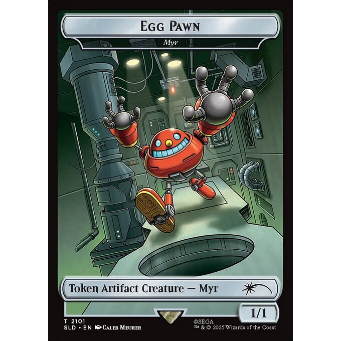 SLD_2101 Egg Pawn // Myr *Secret Lair: Sonic the Hedgehog: Turbo Gear* MTG Magic: The Gathering_Rare
