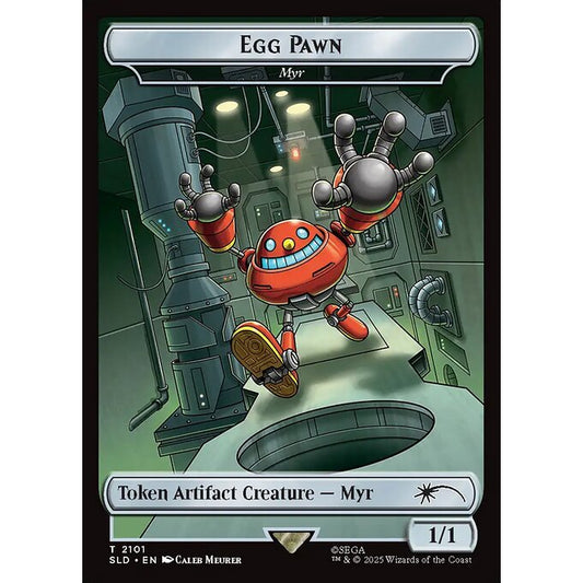 SLD_2101 Egg Pawn // Myr *Secret Lair: Sonic the Hedgehog: Turbo Gear* MTG Magic: The Gathering_Rare