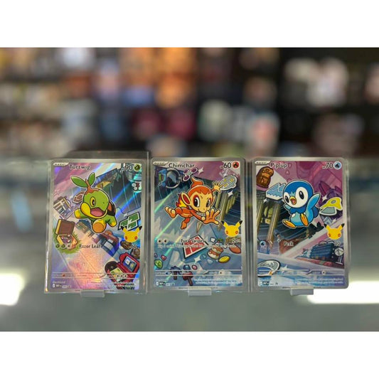 FIRST PARTNER Collection PIPLUP CHIMCHAR TURTWIG Gen 3 *Pokemon TCG* Complete Set of 3 English Starter Pokemon
