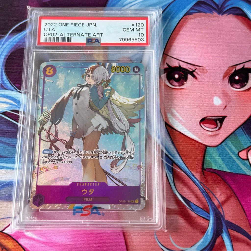 OP02_120 UTA PSEC PSA10 GRADED SLAB GEM MINT One Piece TCG PSA 10 P-Sec Parallel Secret Rare