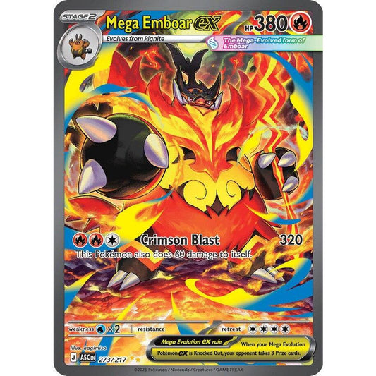 ASC-273/217 Mega EMBOAR EX *Ascended Heroes* SR English Pokemon TCG_Super Rare
