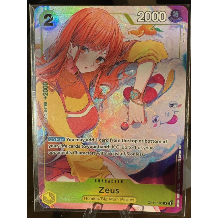OP11_106 ZEUS *Nami / Zeus Playmat Promo - ENGLISH* One Piece TCG Promo Foil Parallel Rare P-R AA