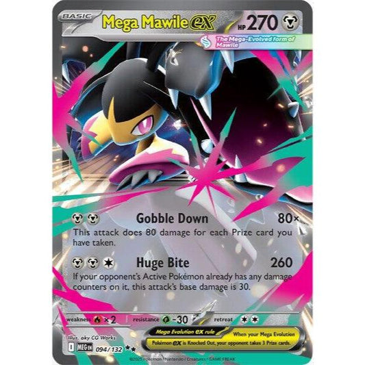 MEG_094 Mega MAWILE EX *Mega Evolutions* ENGLISH Pokemon TCG EX Rare